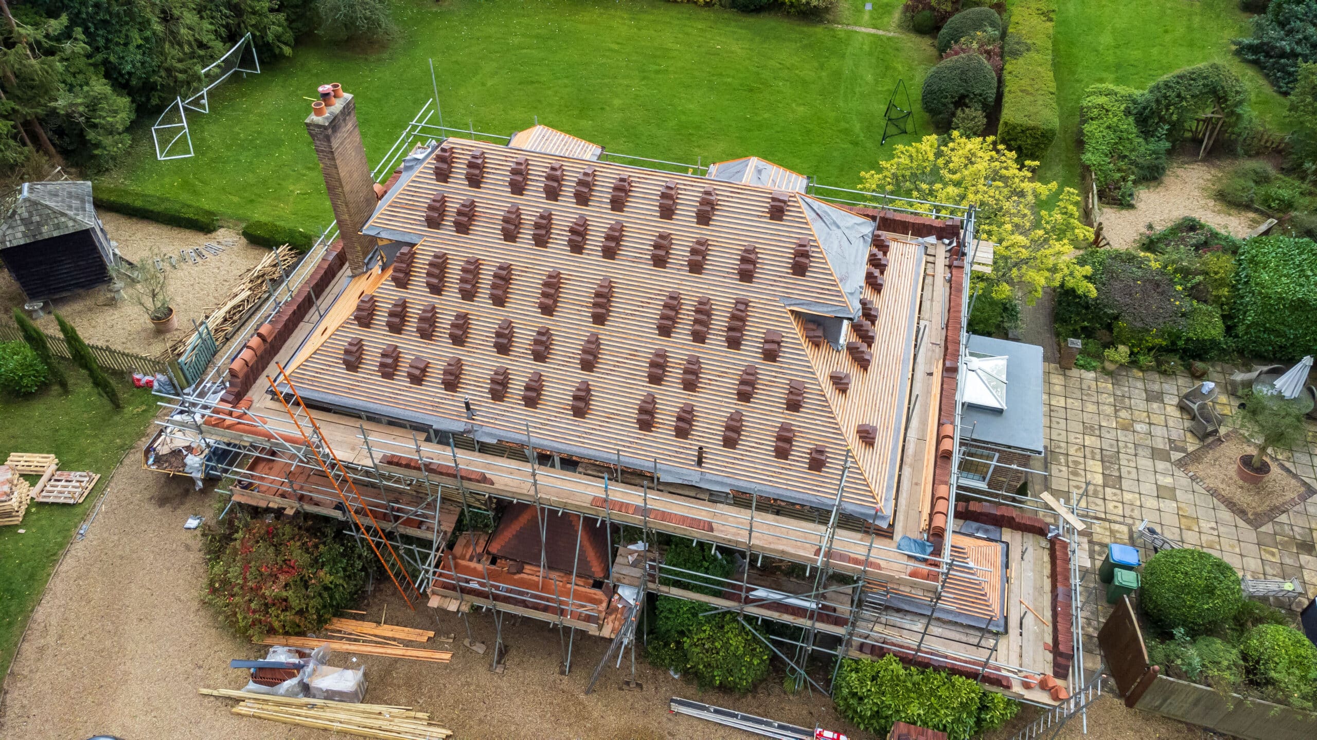 Professional UK roofing team at work